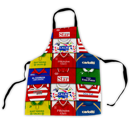 Doncaster Rovers Retro Shirts Montage Apron Classic Kits - Image 3