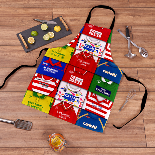 Doncaster Rovers Retro Shirts Montage Apron Classic Kits - Image 2