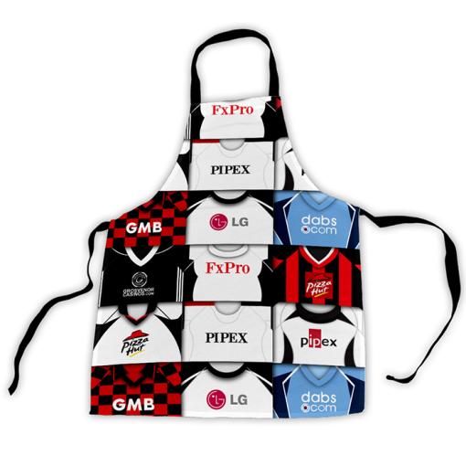 Fulham Retro Shirts Montage Apron Classic Kits - Image 3