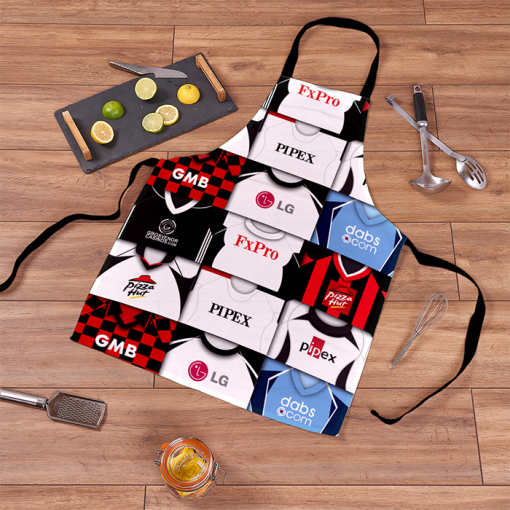 Fulham Retro Shirts Montage Apron Classic Kits - Image 2