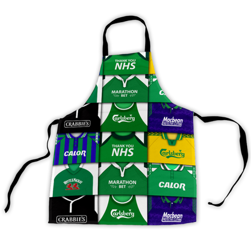 Hibs Retro Shirts Montage Apron Classic Kits - Image 3