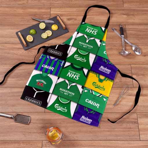 Hibs Retro Shirts Montage Apron Classic Kits - Image 2