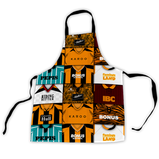 Hull City Retro Shirts Montage Apron Classic Kits - Image 3