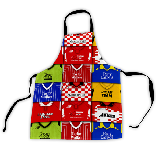 Leyton Orient Retro Shirts Montage Apron Classic Kits - Image 3