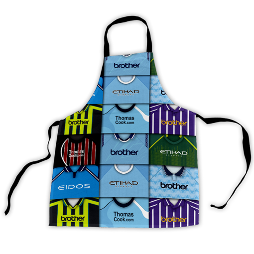 Man City Retro Shirts Montage Apron Classic Kits - Image 3