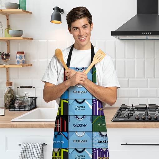 Man City Retro Shirts Montage Apron Classic Kits