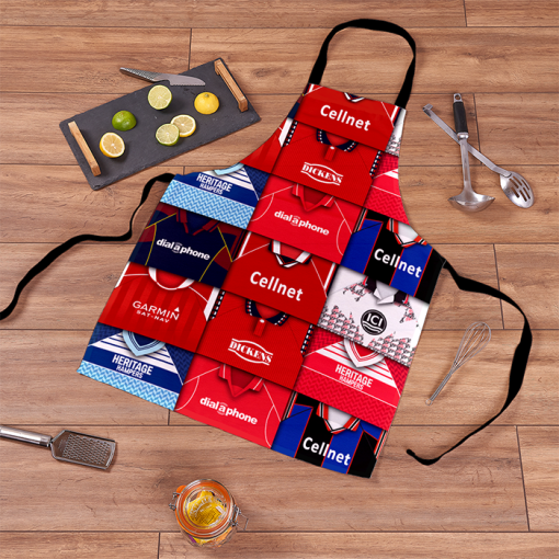 Middlesbrough Retro Shirts Montage Apron Classic Kits - Image 2
