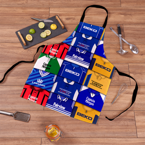 Millwall Retro Shirts Montage Apron Classic Kits - Image 2