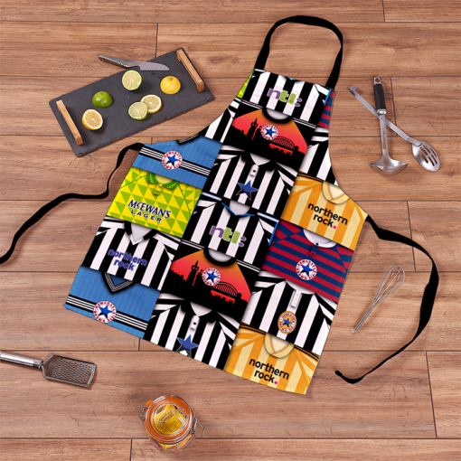 Newcastle Utd Retro Shirts Montage Apron Classic Kits - Image 2