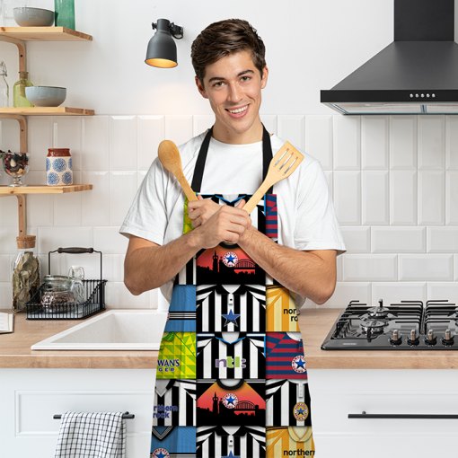 Newcastle Utd Retro Shirts Montage Apron Classic Kits