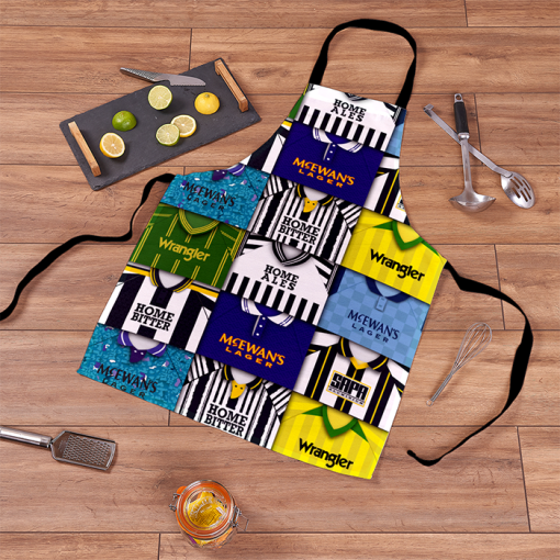 Notts County Retro Shirts Montage Apron Classic Kits - Image 2
