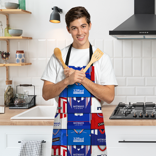Rangers Retro Shirts Montage Apron Classic Kits
