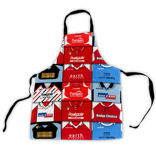 Rotherham Retro Shirts Montage Apron Classic Kits - Image 3