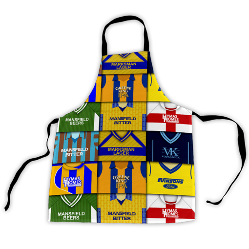 Mansfield Town Retro Shirts Montage Apron Classic Kits - Image 3
