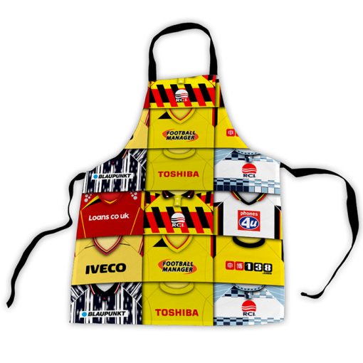 Watford Retro Shirts Montage Apron Classic Kits - Image 3