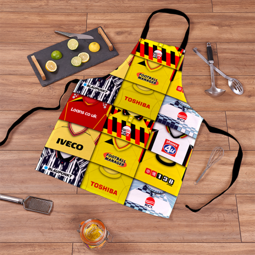 Watford Retro Shirts Montage Apron Classic Kits - Image 2