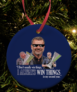 Big Ange I Always Win Things In My 2nd Year Spurs Europa Champions Christmas Tree Decoration Bauble