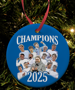 Leeds Utd Champions 2024-25 Christmas Tree Decoration Bauble