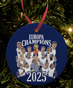 Spurs Champions Of Europa 2025 Christmas Tree Decoration Bauble