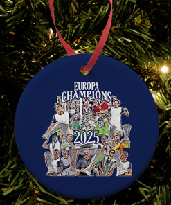 Spurs Champions Of Europa 2025 Design 2 Christmas Tree Decoration Bauble
