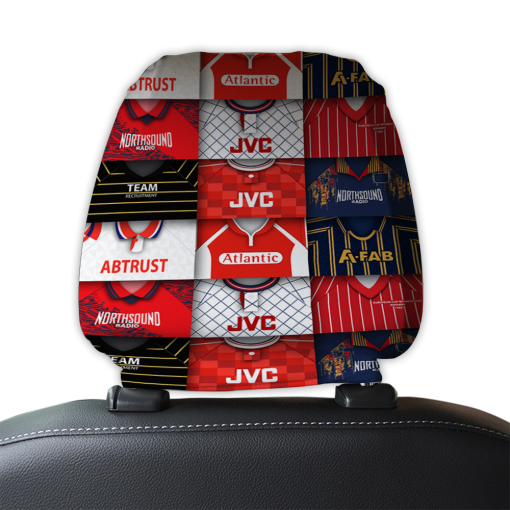 Aberdeen Retro Football Shirts Montage Car Headrest Covers