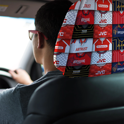 Aberdeen Retro Football Shirts Montage Car Headrest Covers - Image 2