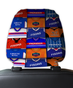 Ipswich Town Retro Football Shirts Montage Car Headrest Covers