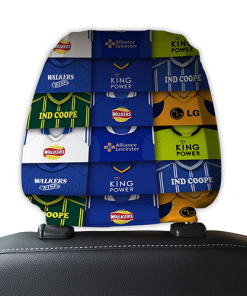 Leicester Retro Football Shirts Montage Car Headrest Covers