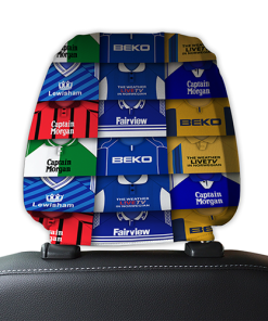 Millwall Retro Football Shirts Montage Car Headrest Covers