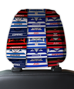 QPR Retro Football Shirts Montage Car Headrest Covers