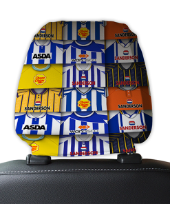 Sheff Wednesday Retro Football Shirts Montage Car Headrest Covers
