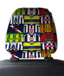 West Brom Retro Football Shirts Montage Car Headrest Covers
