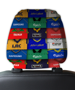 Wimbledon Retro Football Shirts Montage Car Headrest Covers