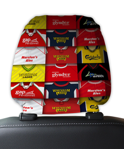 Wrexham Retro Football Shirts Montage Car Headrest Covers
