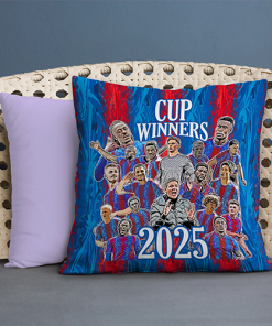 Crystal Palace Cup Winners 2025 Jumbo Football Cushion