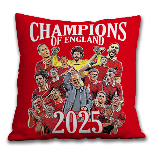 Liverpool Champions Of England 2025 Jumbo Football Cushion Design 1 - Image 2
