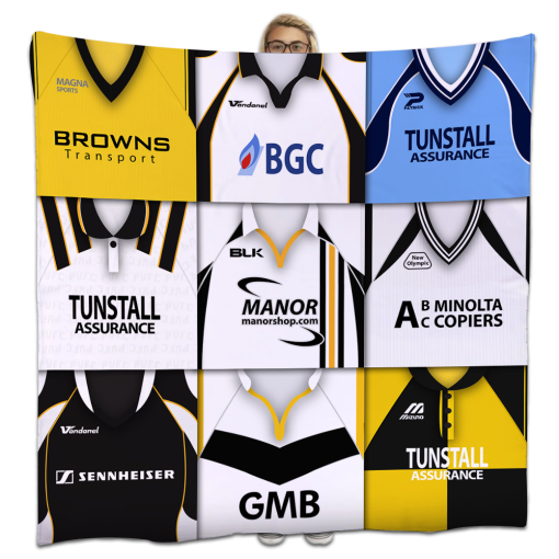 Port Vale Classic Kits Montage Retro Shirt Fleece Blanket / Throw