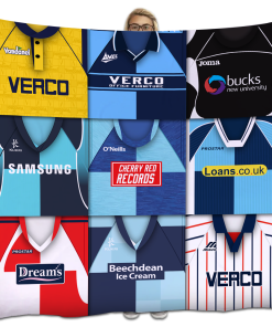 Wycombe Classic Kits Montage Retro Shirt Fleece Blanket / Throw