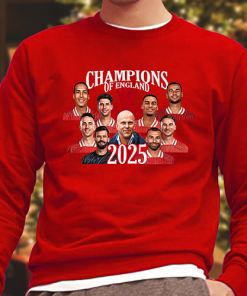 Liverpool Champions Of England 2025 Player Portraits Red Jumper Top