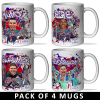 Palace Cup Winners 2025 Mugs Pack Of 4 Muñoz, Eze, Glasner & Henderson