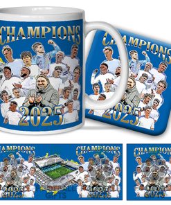 Leeds Utd Champions 2024-25 Mug & Coaster Set