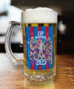 Crystal Palace Cup Winners 2025 Beer Glass