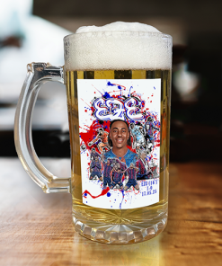 Eberechi Eze Winning Goal Scorer Crystal Palace Cup Winners 2025 Beer Glass