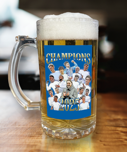 Leeds Utd Champions 2024-25 Beer Glass