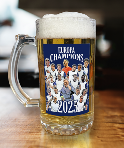 Spurs Champions Of Europa 2025 Beer Glass Football Gifts