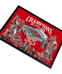 Liverpool Champions Of England 2024-25 Door Floor Mat Design 2
