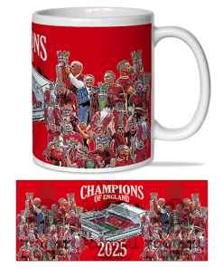 Liverpool Champions Of England 2025 Mug Design 2