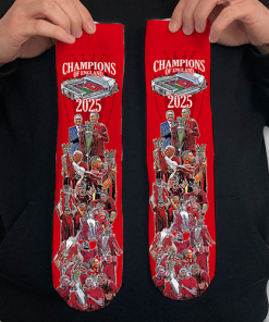 Liverpool Champions Of England 2025 Socks Design 2