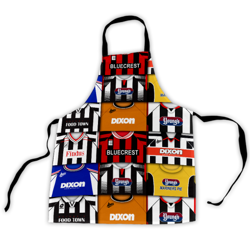 Grimsby Town Retro Shirts Montage Apron Classic Kits - Image 3