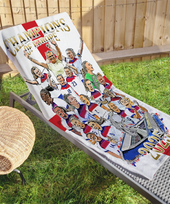 England Women Champions of Europe Euro Winners 2025 Beach Towel